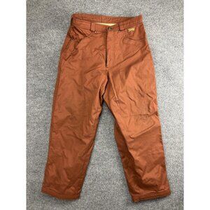 Swag Pants Mens Medium Rust Brown Insulated Nylon Lined Zip Fly Workwear‎ Winter